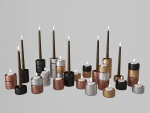 bougeoirs accroch&eacute;s Modèle 3D