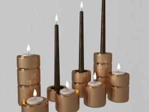 hooked candle holders 3D Model