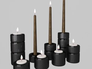 hooked candle holders 3D Model