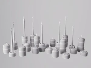 hooked candle holders 3D Model