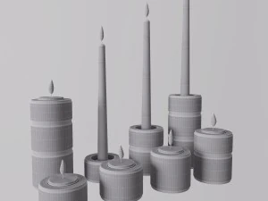 hooked candle holders 3D Model