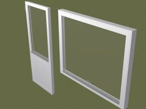 Porta e finestra del balcone Modello 3D