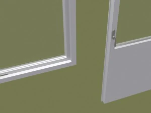 Balcony door and window 3D Model