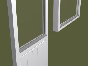 Balcony door and window Model 3D