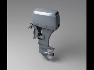 Outboard boat motor Modelo 3D