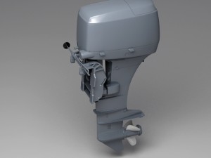 Outboard boat motor 3D Model