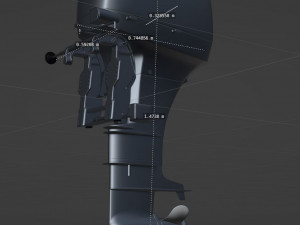 Outboard boat motor 3D Model