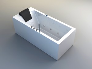 Bathtub whirlpool jacuzzi AM-154 70 inch Model 3D