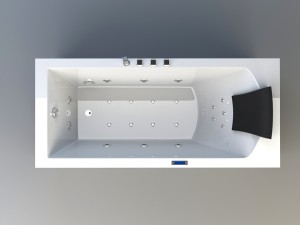 Bathtub whirlpool jacuzzi AM-154 70 inch Model 3D