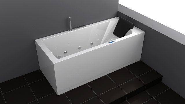 Bathtub whirlpool jacuzzi AM-154 70 inch Modelo 3D .c4d .max .obj .3ds .fbx .stl .blend