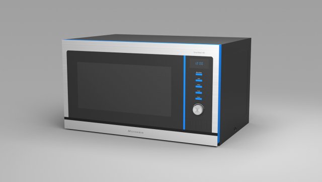 Microwave design SmartHeat 3D Model .c4d .max .obj .3ds .fbx .stl .blend 
