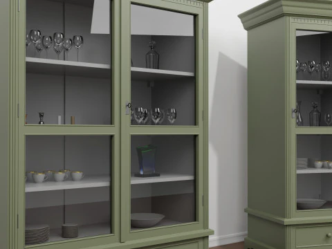 Vintage cabinets 3D Model