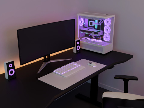Gaming Setup 3D Model