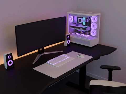 Gaming Setup 3D Model