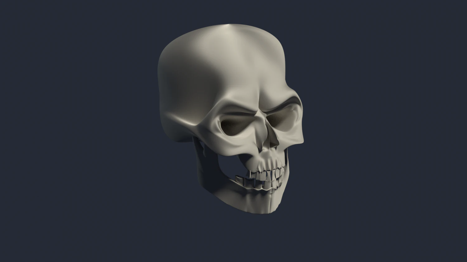 zła czaszka Model 3D .c4d .max .obj .3ds .fbx .stl .blend 