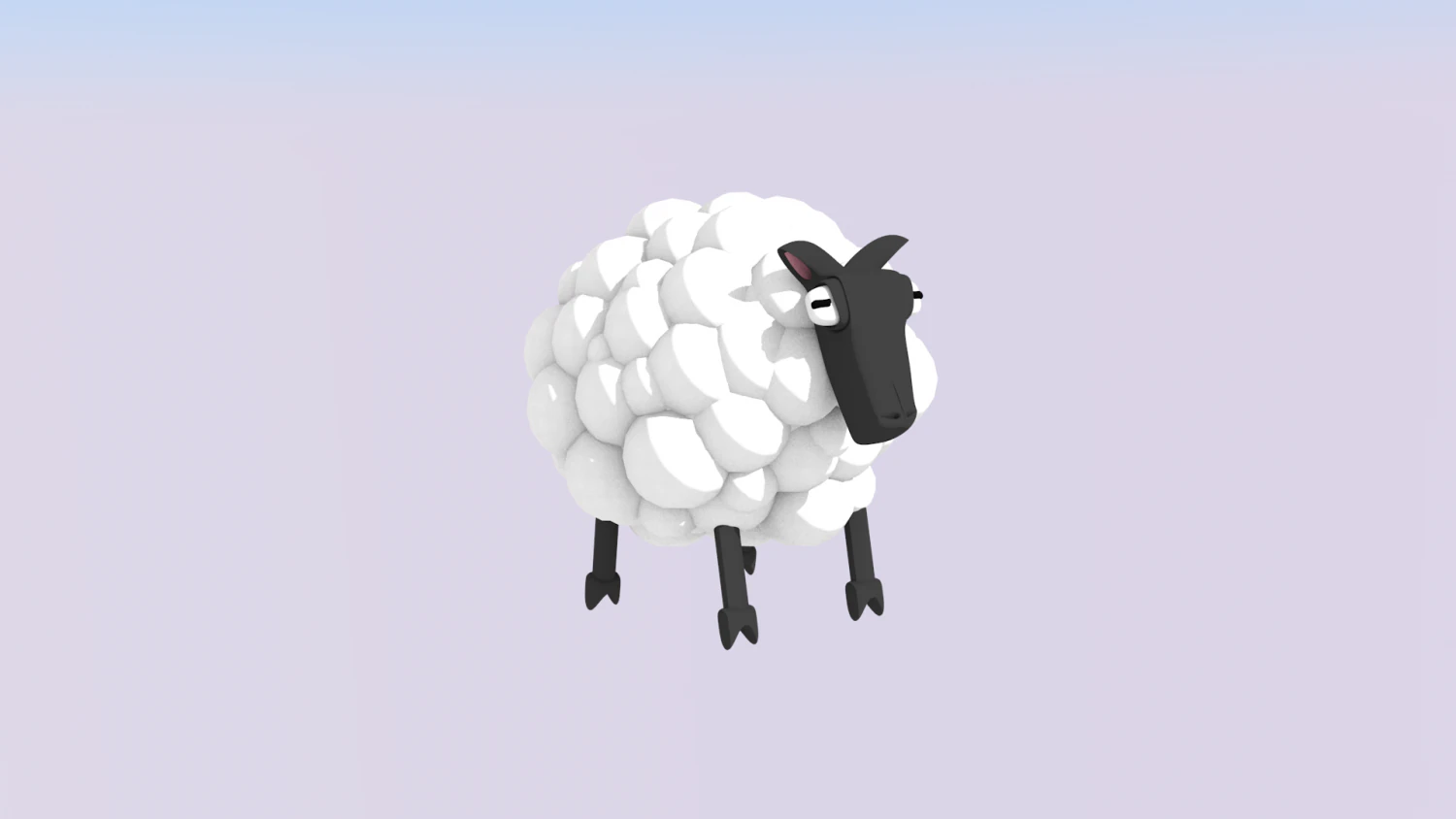 mouton mignon Modèle 3D .c4d .max .obj .3ds .fbx .stl .blend