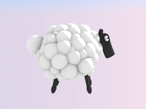 mouton mignon Modèle 3D