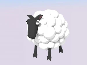 mouton mignon Modèle 3D