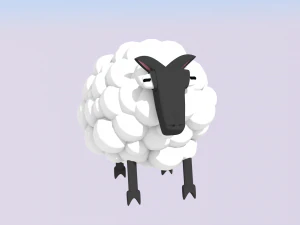 mouton mignon Modèle 3D
