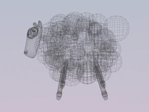 mouton mignon Modèle 3D