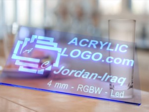 acrylic with led signs Model 3D