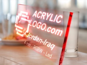 acrylic with led signs Model 3D