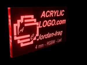 acrylic with led signs 3D Model