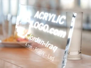 acrylic with led signs 3D Model