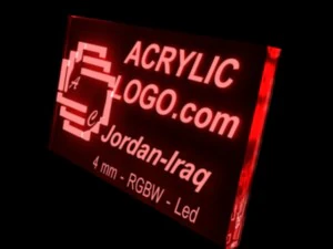 acrylic with led signs 3D Model