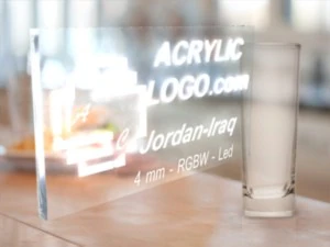 acrylic with led signs 3D Model