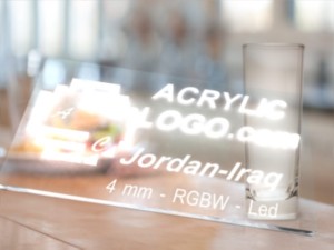acrylic with led signs Model 3D