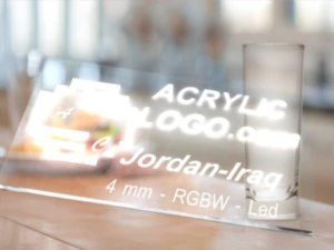 acrylic with led signs 3D Model