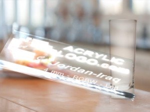 acrylic with led signs Model 3D