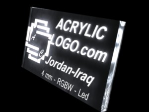 acrylic with led signs Model 3D