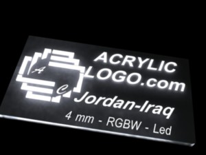 acrylic with led signs Model 3D