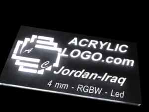 acrylic with led signs 3D Model