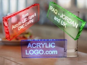 acrylic with led signs 3D Model