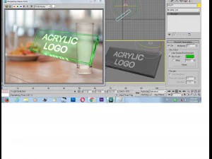 acrylic with led signs 3D Model