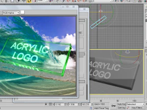 acrylic with led signs 3D Model