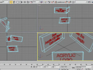 acrylic with led signs 3D Model