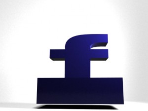 facebook with holder - 3d print ready - small size 3D Print Model