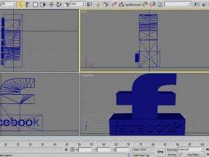 facebook with holder - 3d print ready - large size 3D Print Model