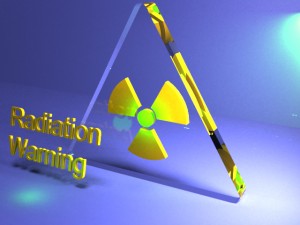 radiation warning icon glass and plastic Modelo 3D