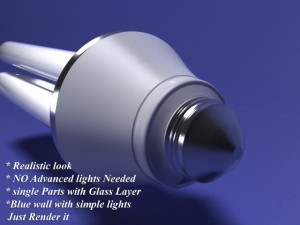 bulb-realistic glass 3D मॉडल