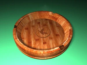 wooden - ashtray v1 3D Model
