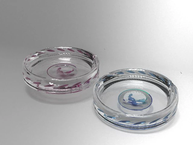 twisted glass ashtray v1 3D Model .c4d .max .obj .3ds .fbx .stl .blend