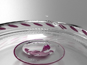 twisted glass ashtray v1 3D Model