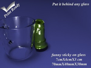 funny sticky on glass 3D-printmodel