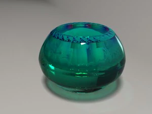 vase en verre color&eacute; 2 - r&eacute;aliste Modèle 3D