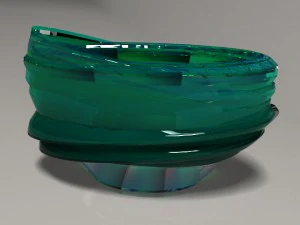 colored glass vase 4 - realistic 3D Model
